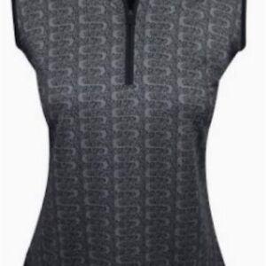 3 pc. set of Women's Sleeveless Charcoal & Black top, skort, elegant